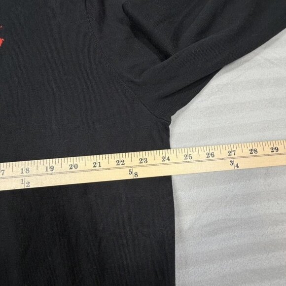 Polo Ralph Lauren Sweater Mens Extra Large Black Pima Cotton V Neck Red Pony - Picture 5 of 8
